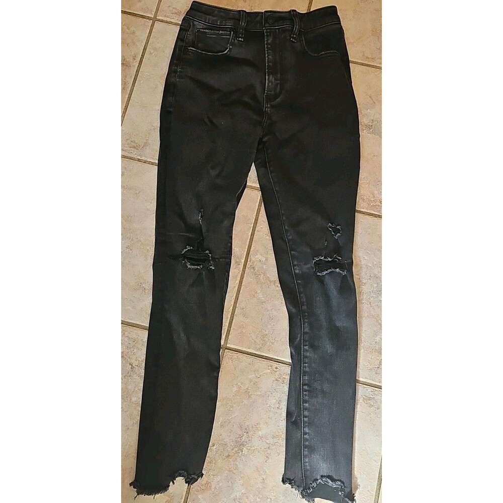 Abercrombie & Fitch Jeans Womens 26 Super Skinny Ankle Black Denim